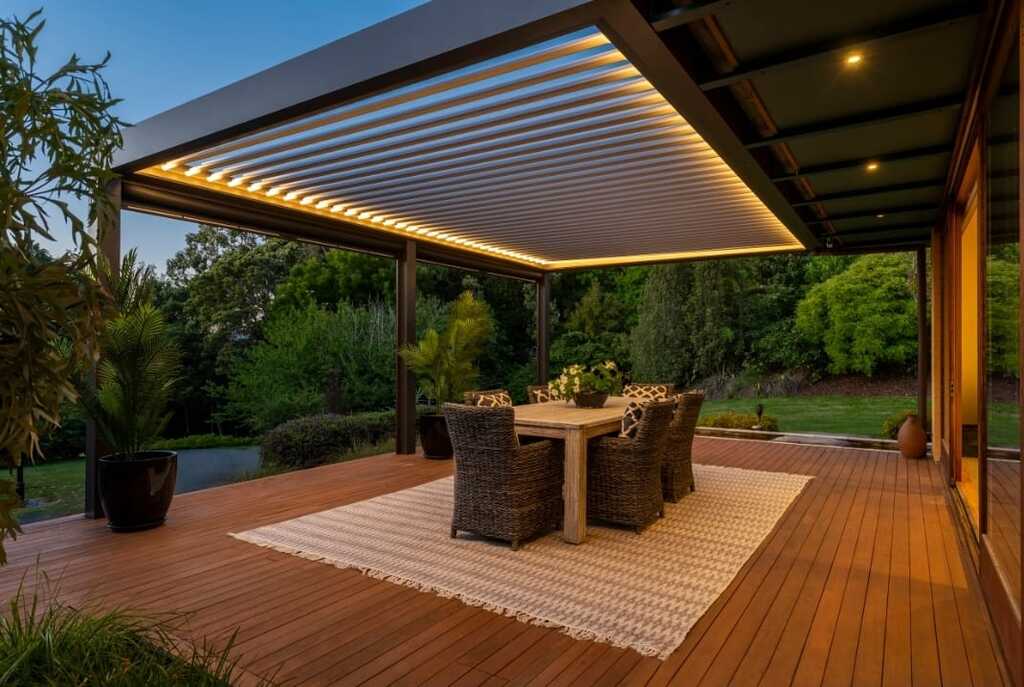 Adjustable Louvre Awning